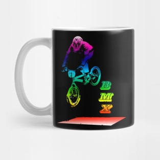 bmx rider in neon Mug